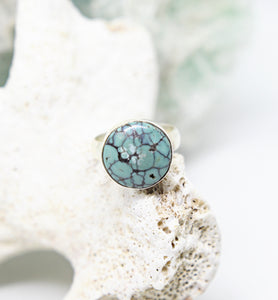 Sterling Silver Turquoise Ring - Blue Tone