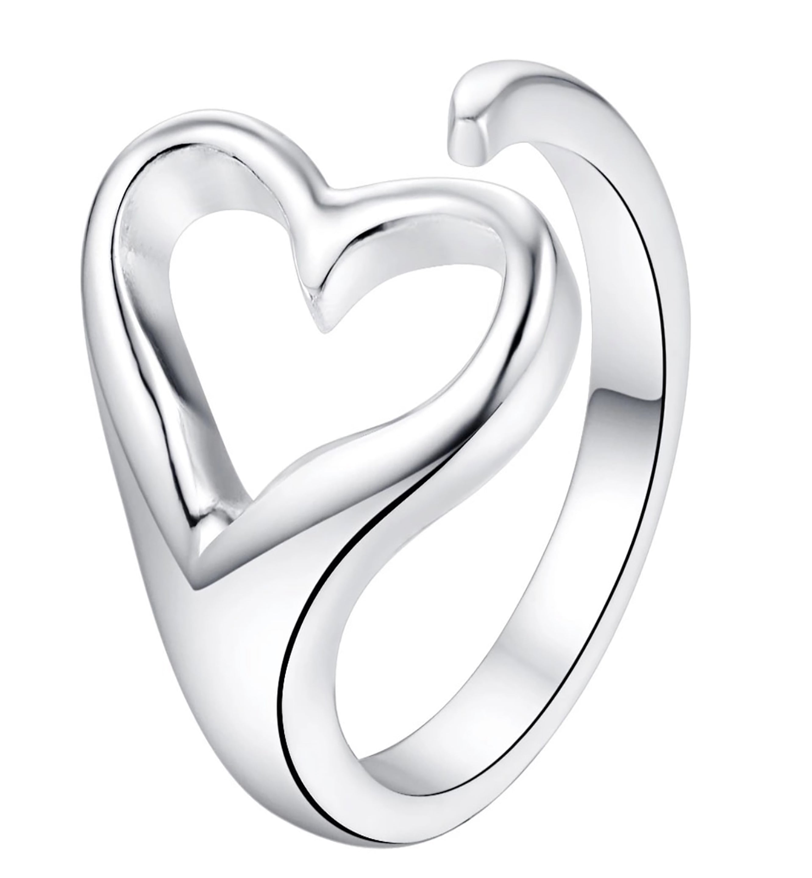 Adjustable Love Heart Fashion Ring