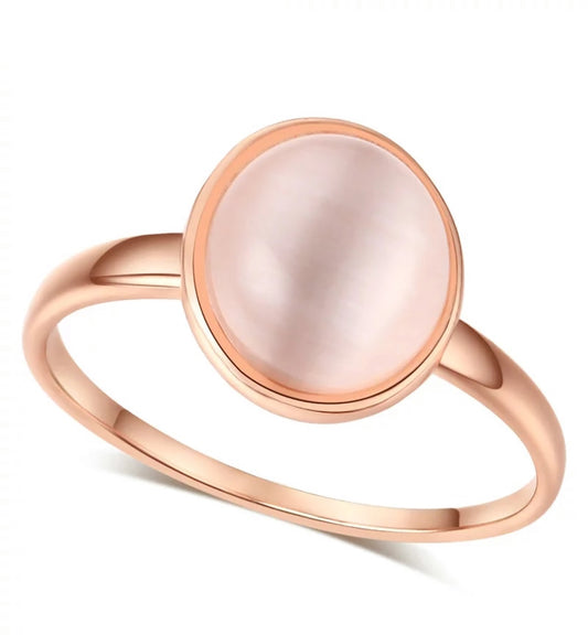 Rose Gold Semi Precious Cats Eye Ring