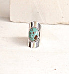 Oval Blue Green Natural Stone Ring