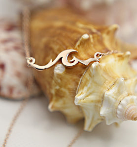 Rose Gold Wave Necklace