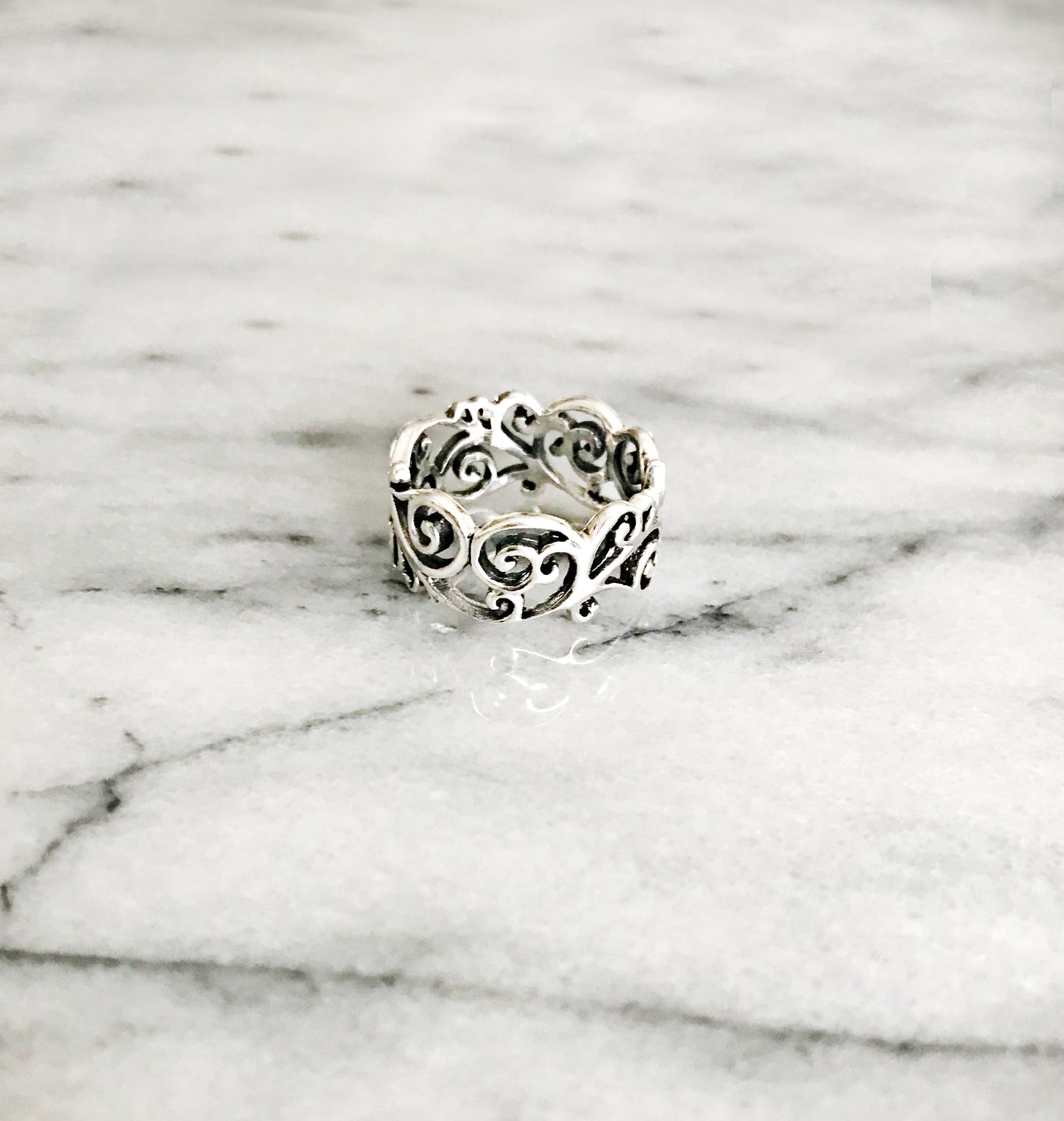 Sterling Silver Scroll Ring