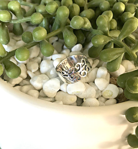 Sterling Silver Band with Vines