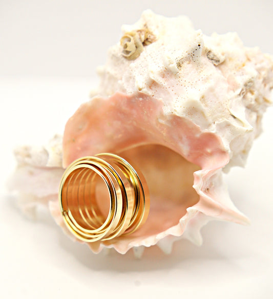 Layered Swirl Gold Ring