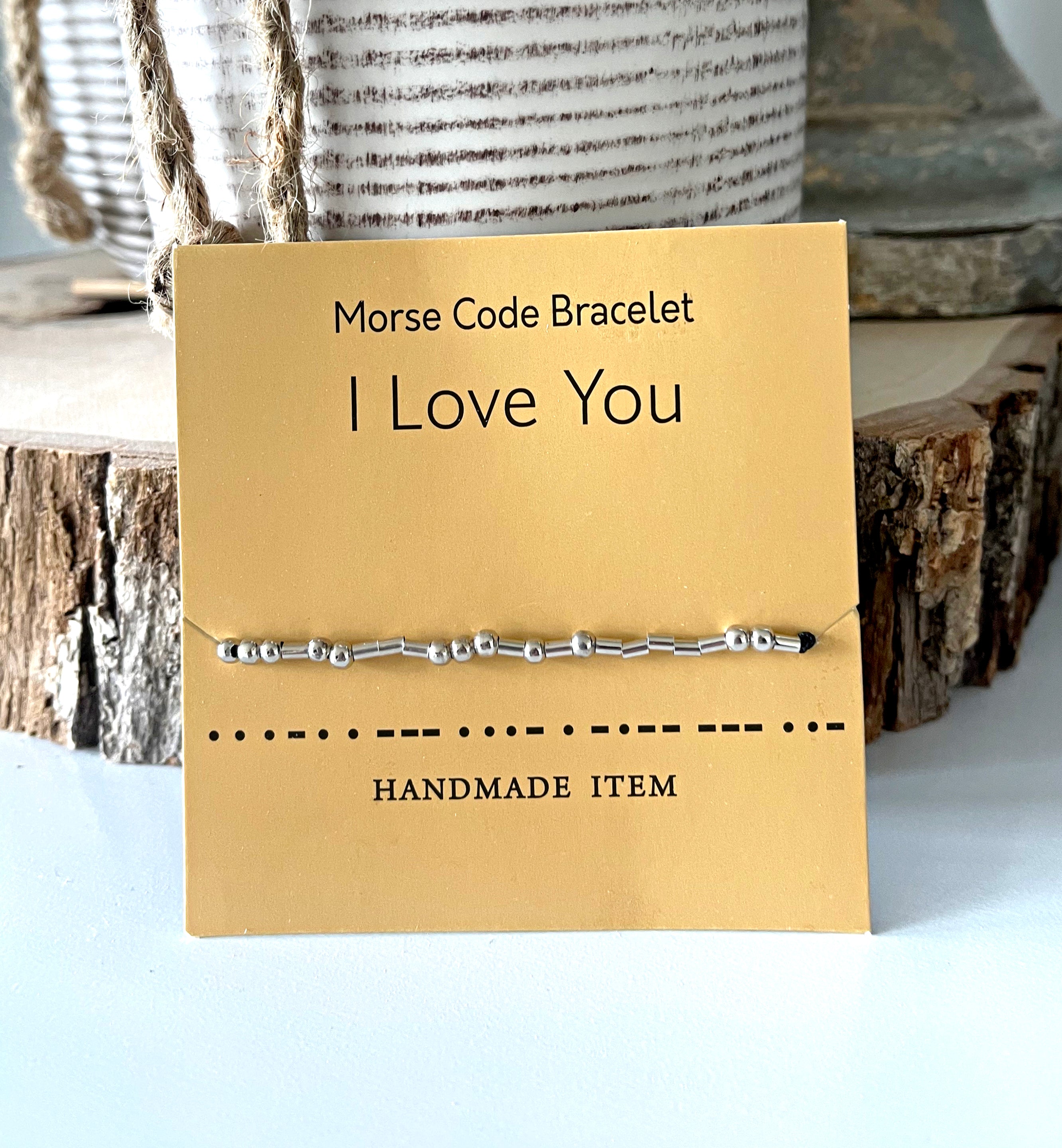 Morse Code Bracelet I Love You – Zabrina