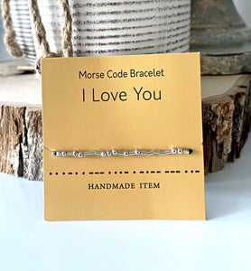 Morse Code Bracelet "I Love You"