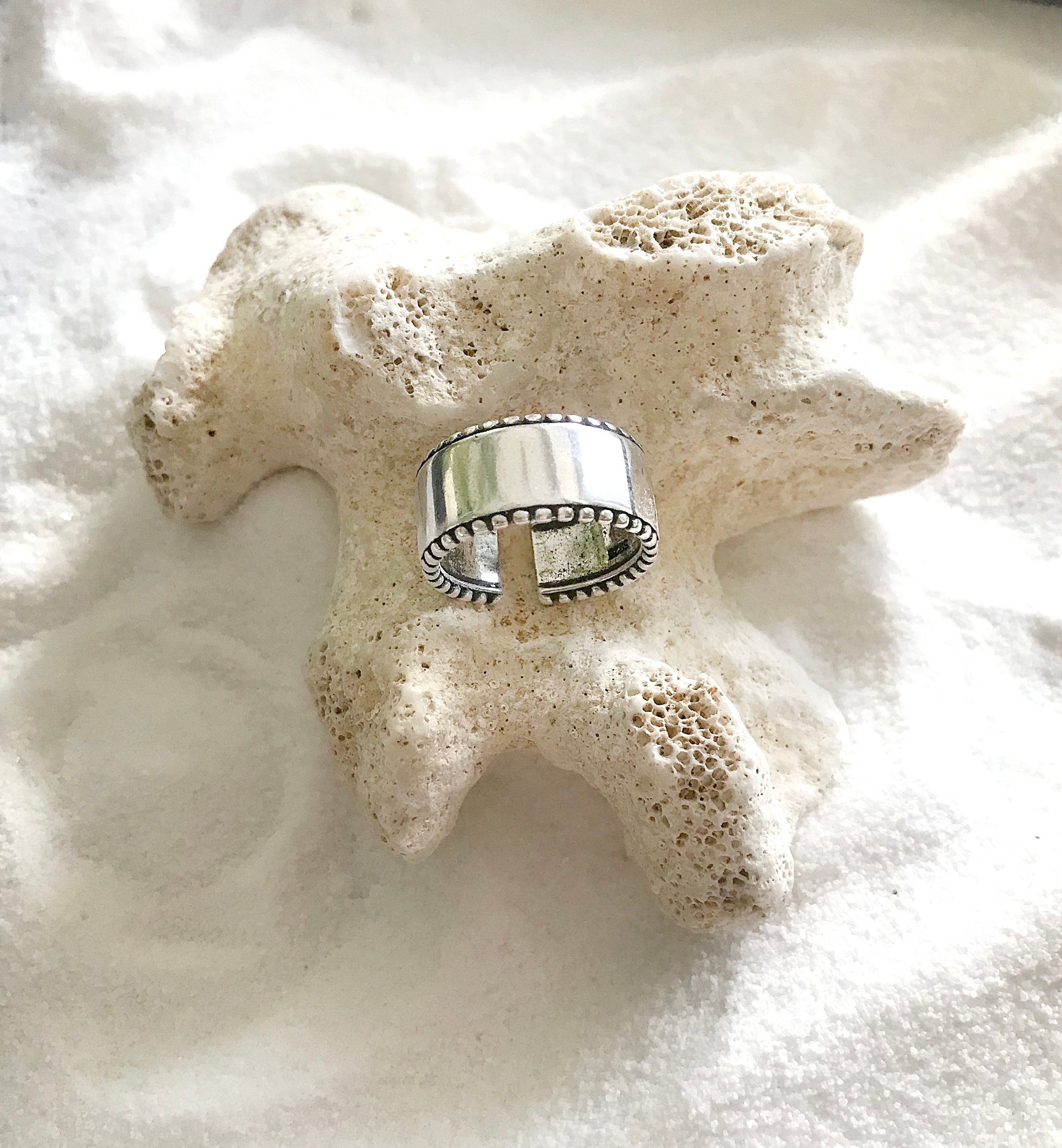 Bohemian Smooth Wide Silver Ring