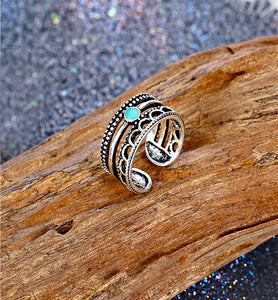 Hollow Point Green Adjustable Ring