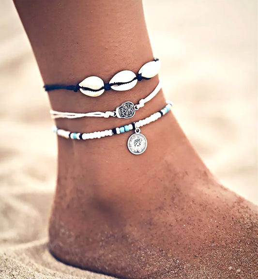 Shell Beach Bohemian Anklets