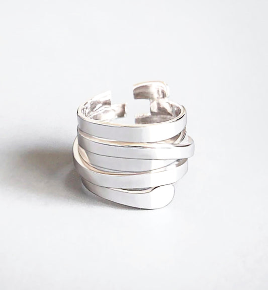 Fine Lines Adjustable Ring