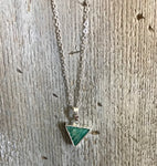 Sterling Silver Triangle Amazonite Necklace