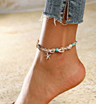 Starfish Anklet with Shells
