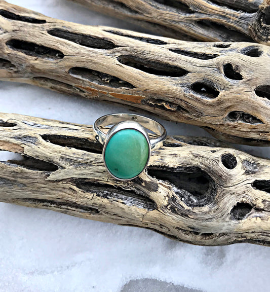 Sterling Silver Oval Turquoise Ring