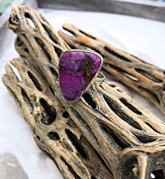 Purple Turquoise Sterling Silver Ring