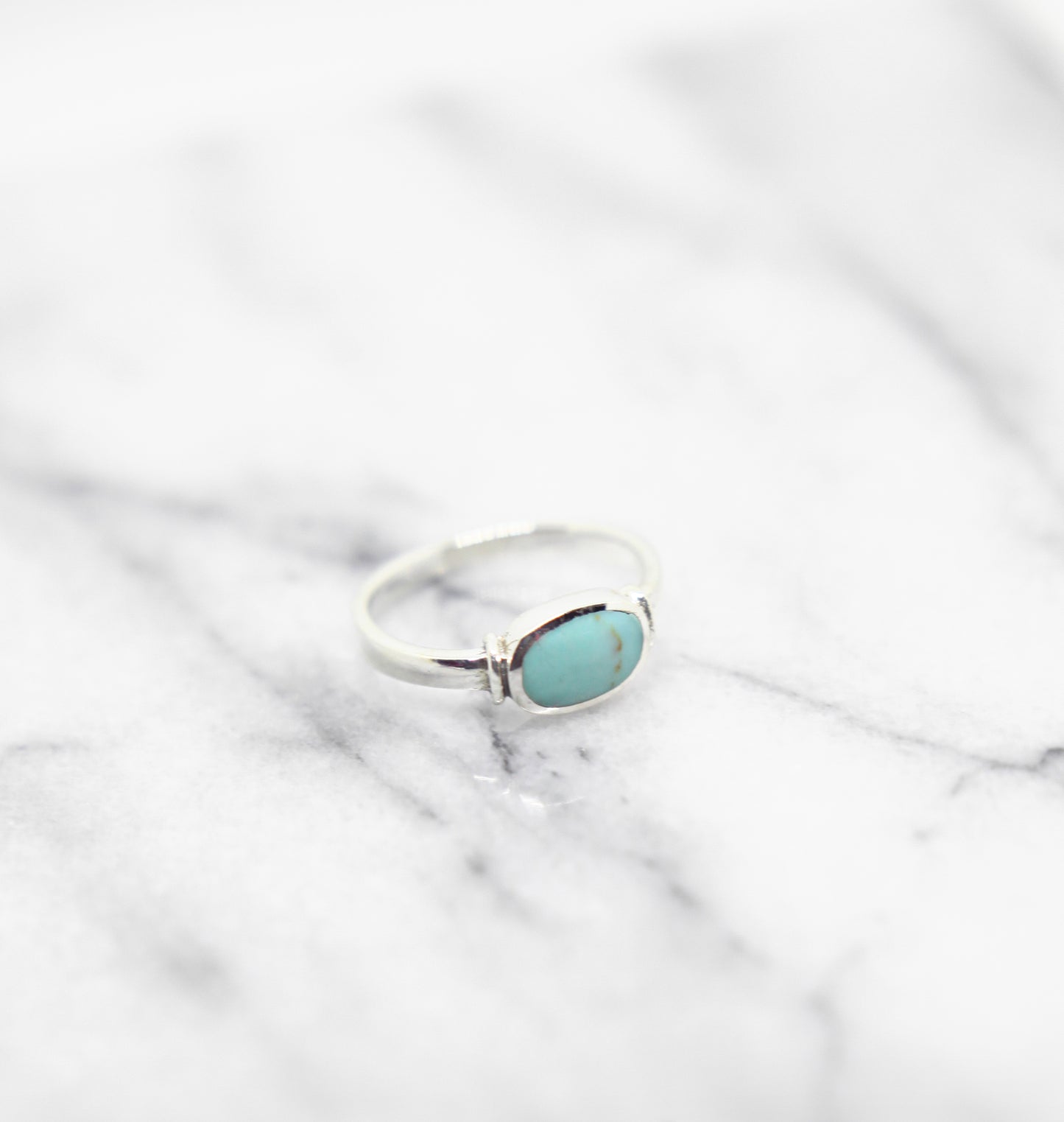 Sterling Silver Oval Turquoise Ring