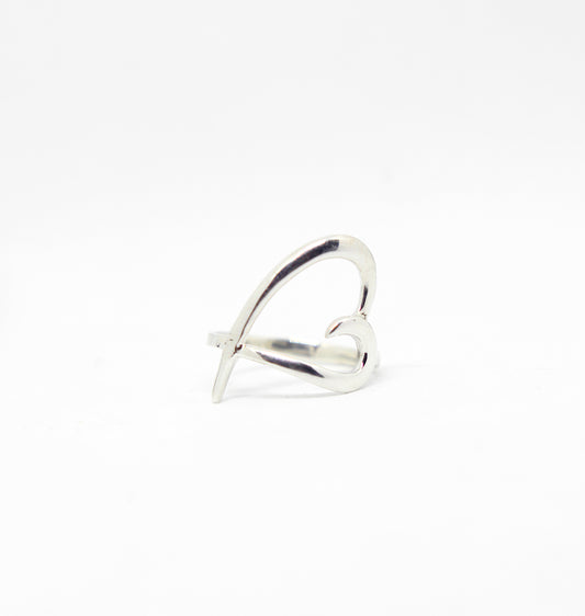 Sterling Silver - Big Heart Ring